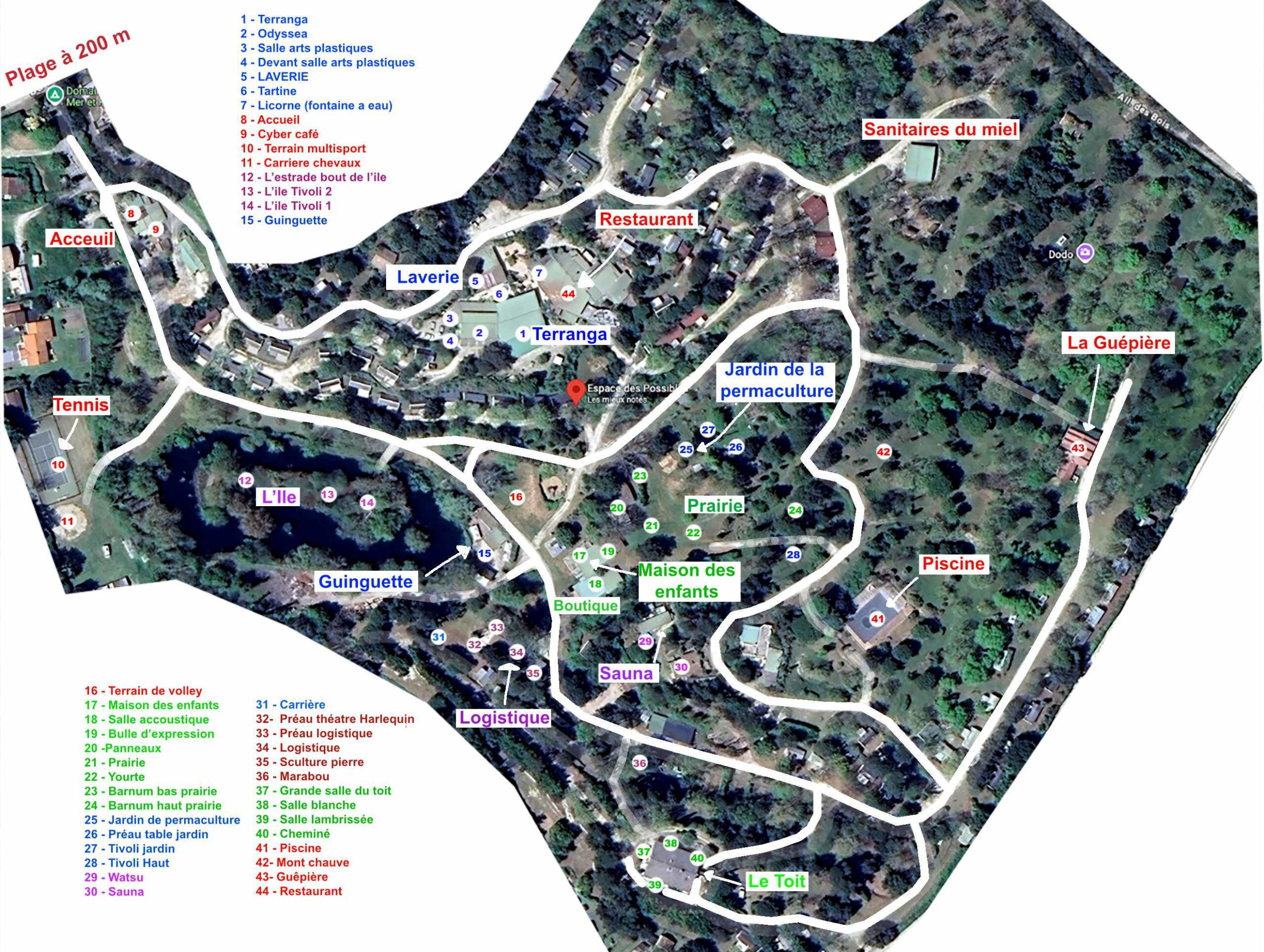 Plan des salles espace